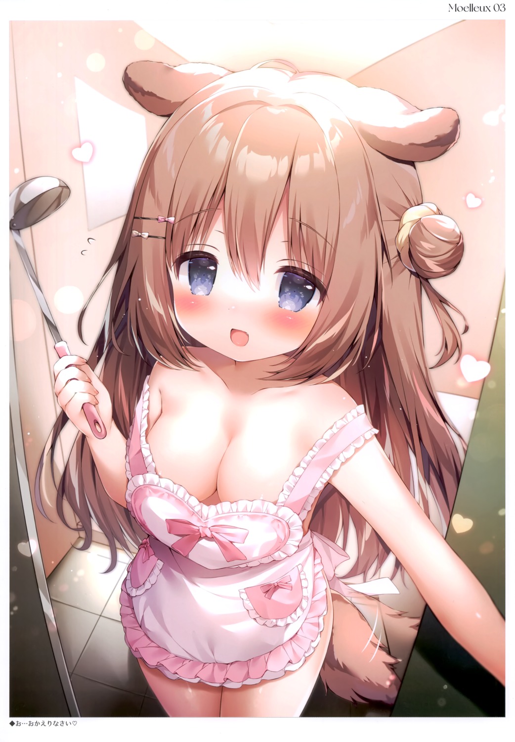 animal_ears mochi_peach momozu_komamochi naked_apron tail