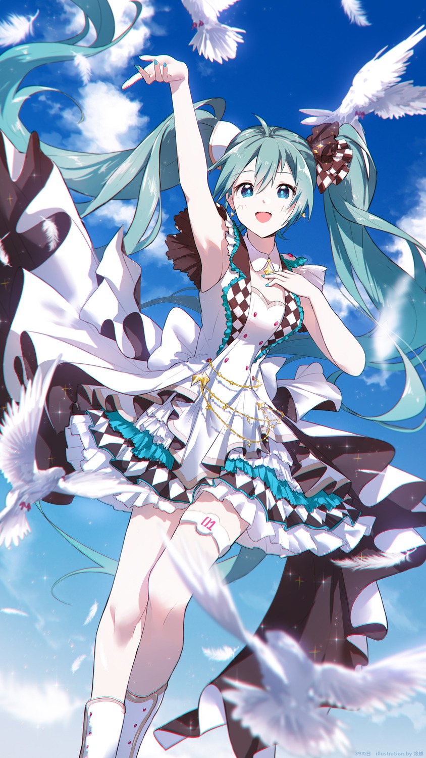 dress garter hatsune_miku lengchan_(fu626878068) vocaloid