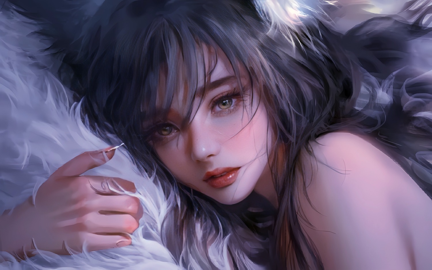 ahri animal_ears league_of_legends nixeu