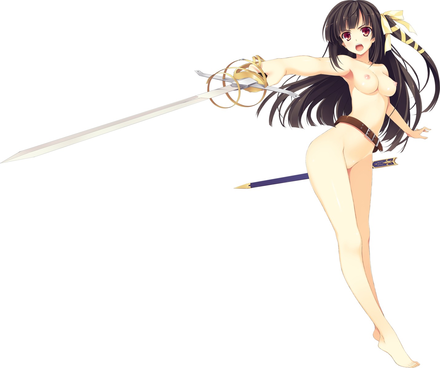 effordom_soft koikishi_purely_kiss naked nipples shidou_mana sword yuuki_hagure
