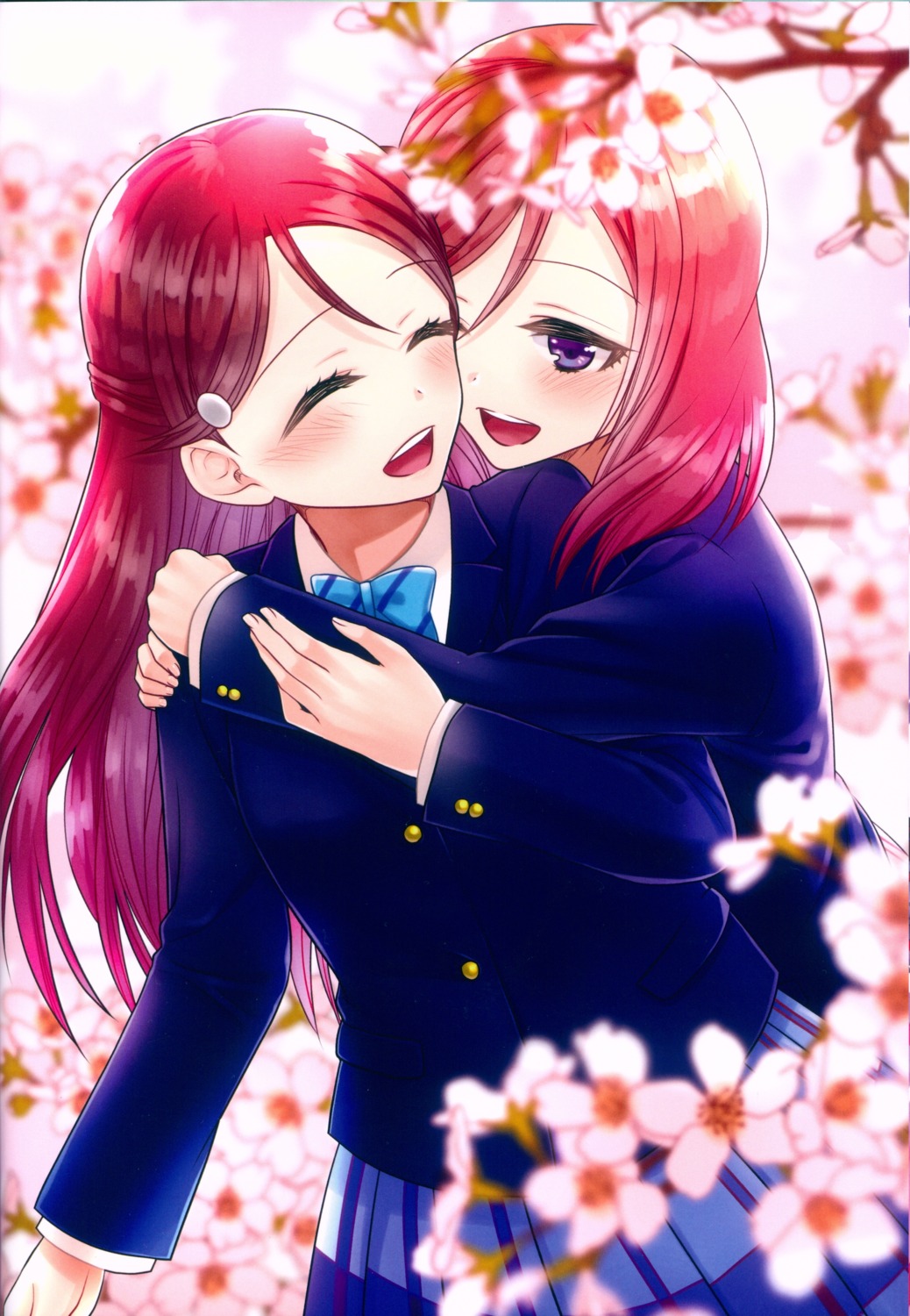 love_live! love_live!_sunshine!! nishikino_maki sakurauchi_riko seifuku tagme yuri