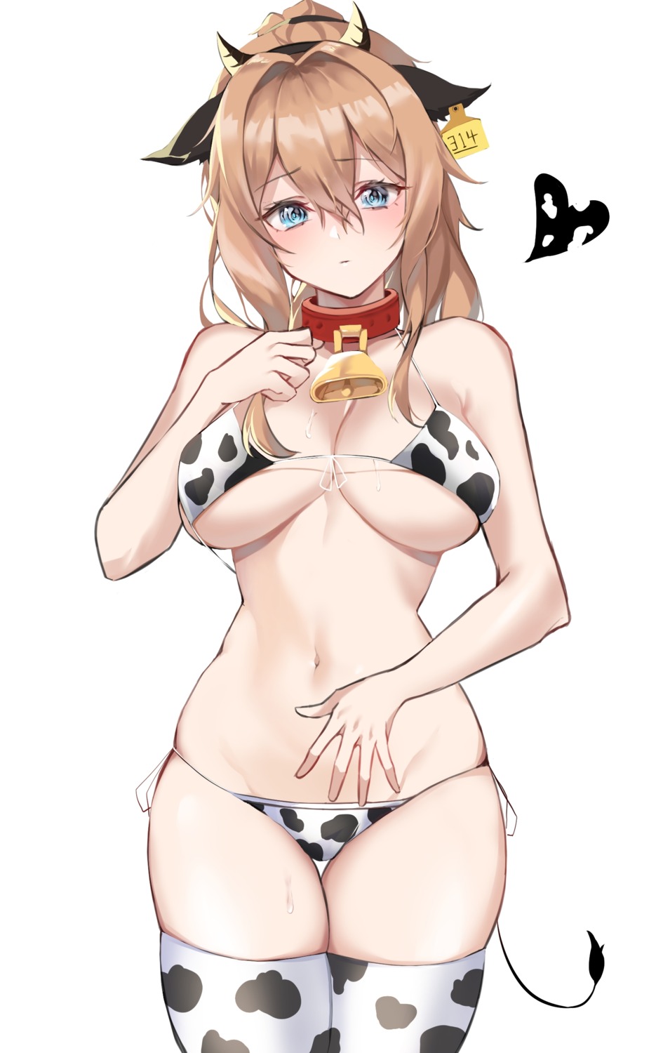 animal_ears bikini genshin_impact horns jean_(genshin_impact) pengrani swimsuits tail thighhighs