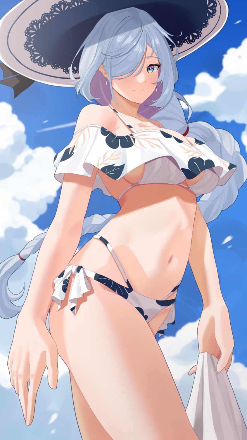 bikini genshin_impact haerge shenhe swimsuits