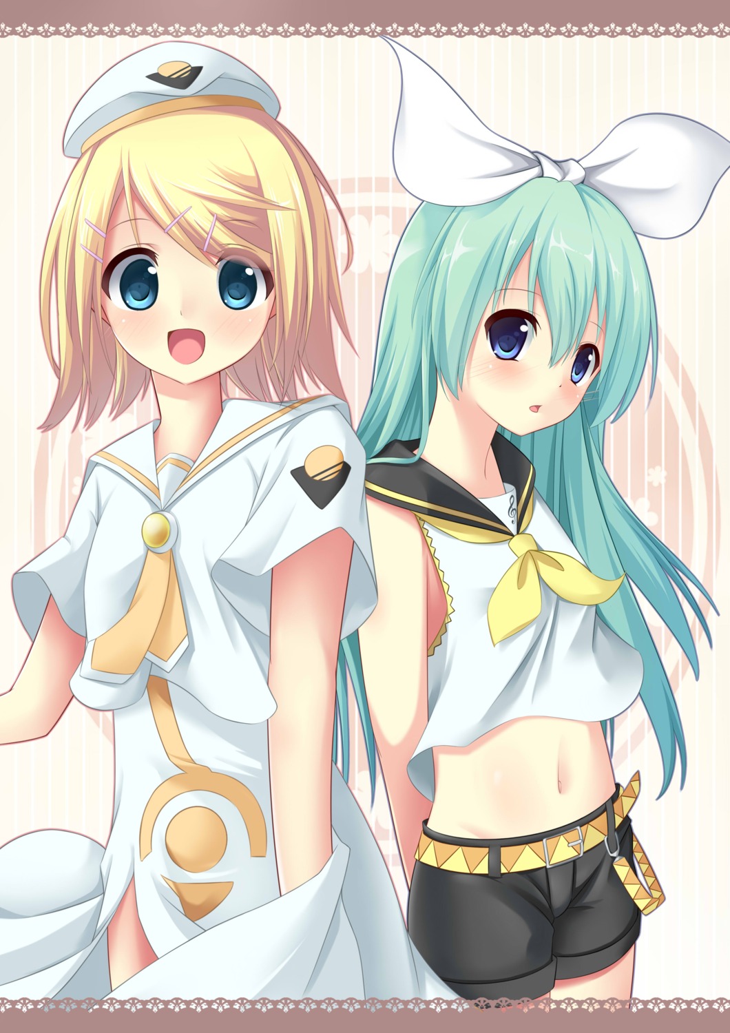 alice_carroll aria bananatsukis crossover dress kagamine_rin seifuku vocaloid