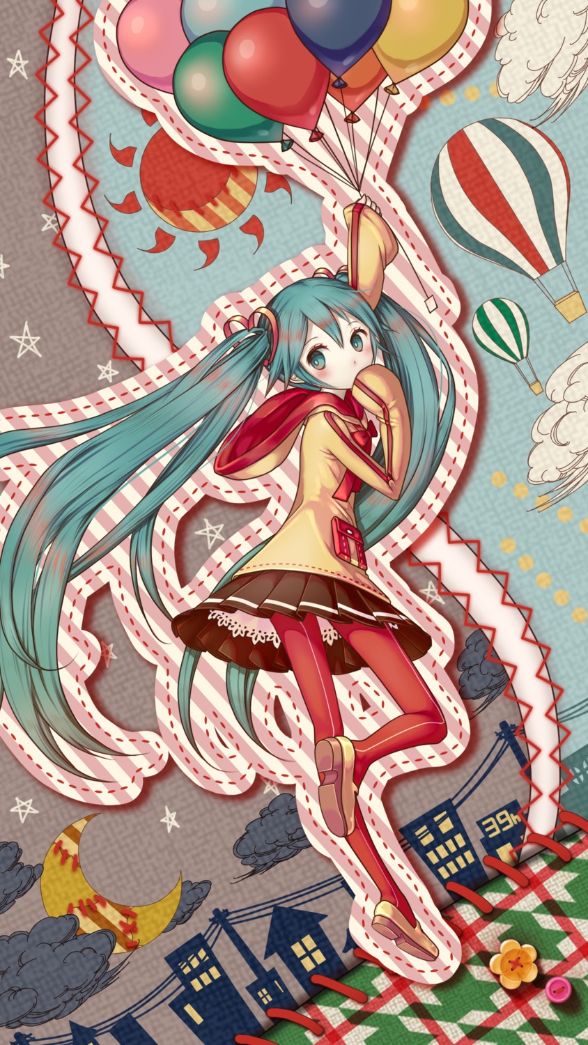 daisan_oujo hatsune_miku pantyhose vocaloid