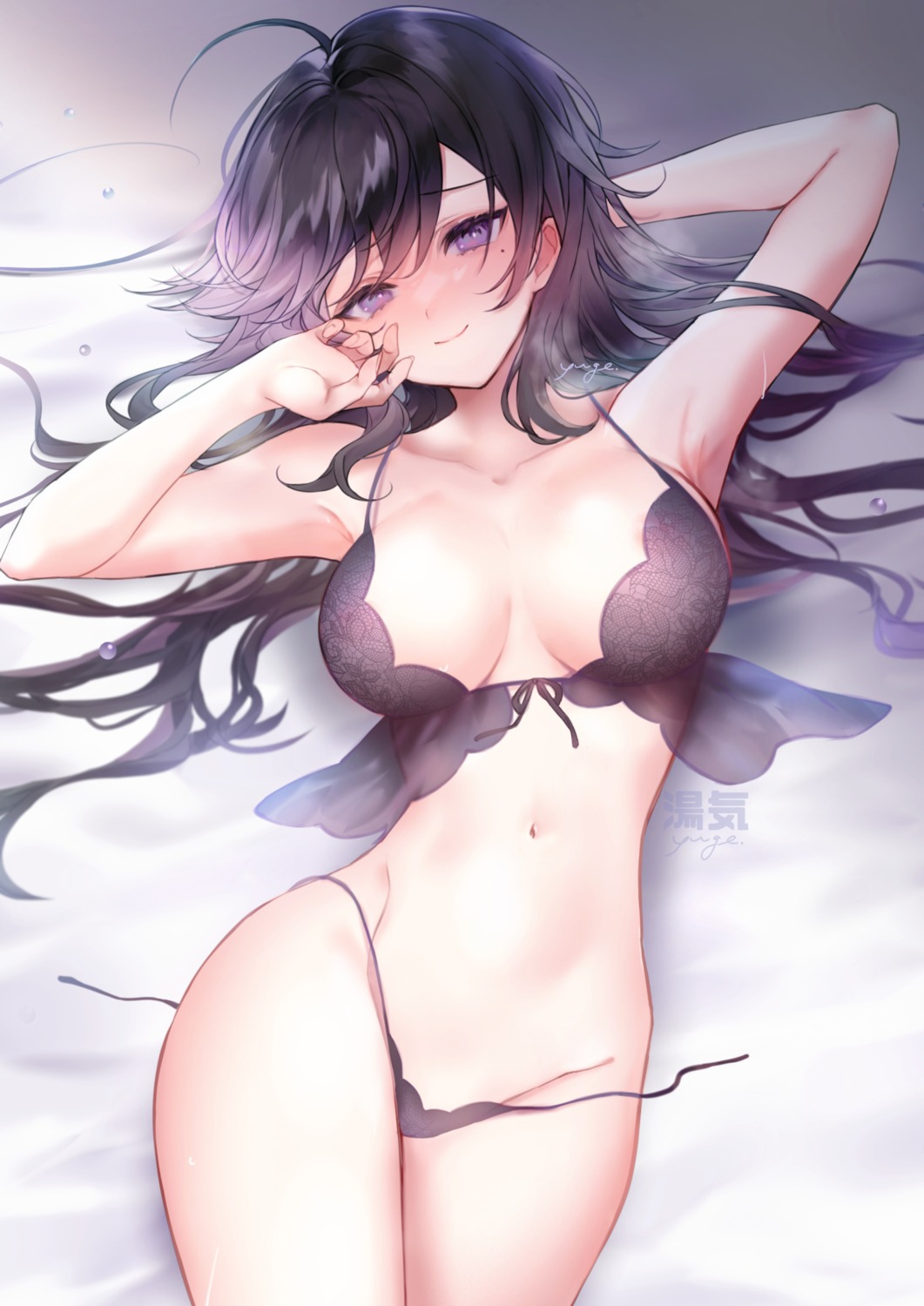 bra lingerie pantsu see_through string_panties wardrobe_malfunction yukimiya_yuge