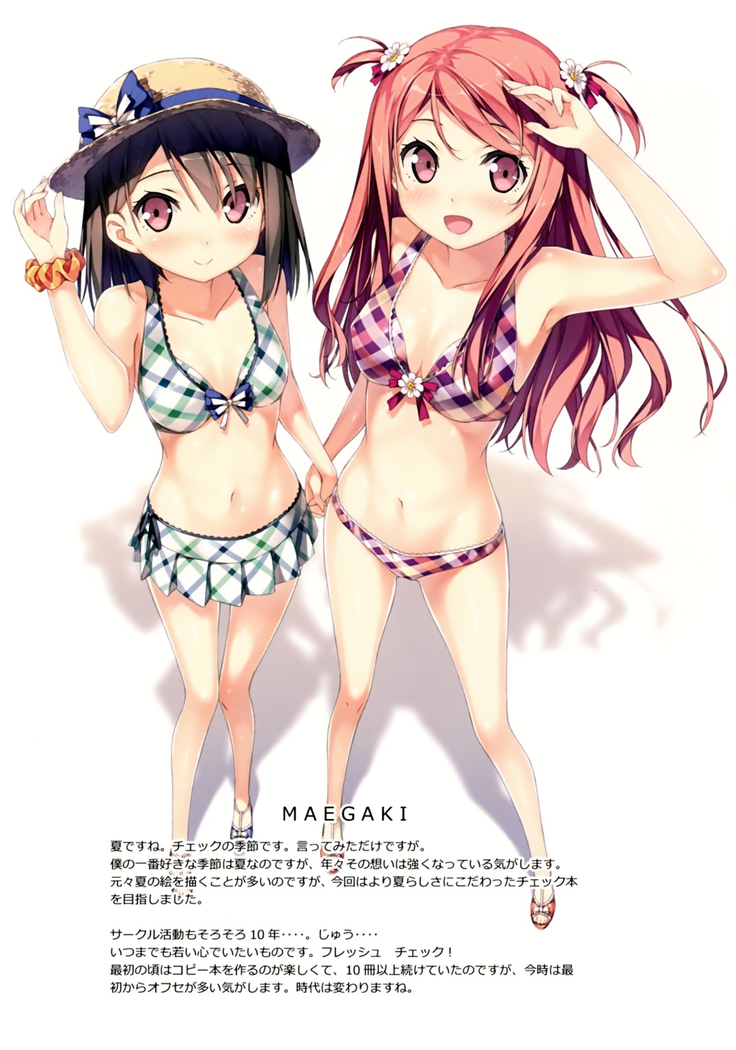 5_nenme_no_houkago bikini cleavage kantoku kurumi_(kantoku) shizuku_(kantoku) swimsuits