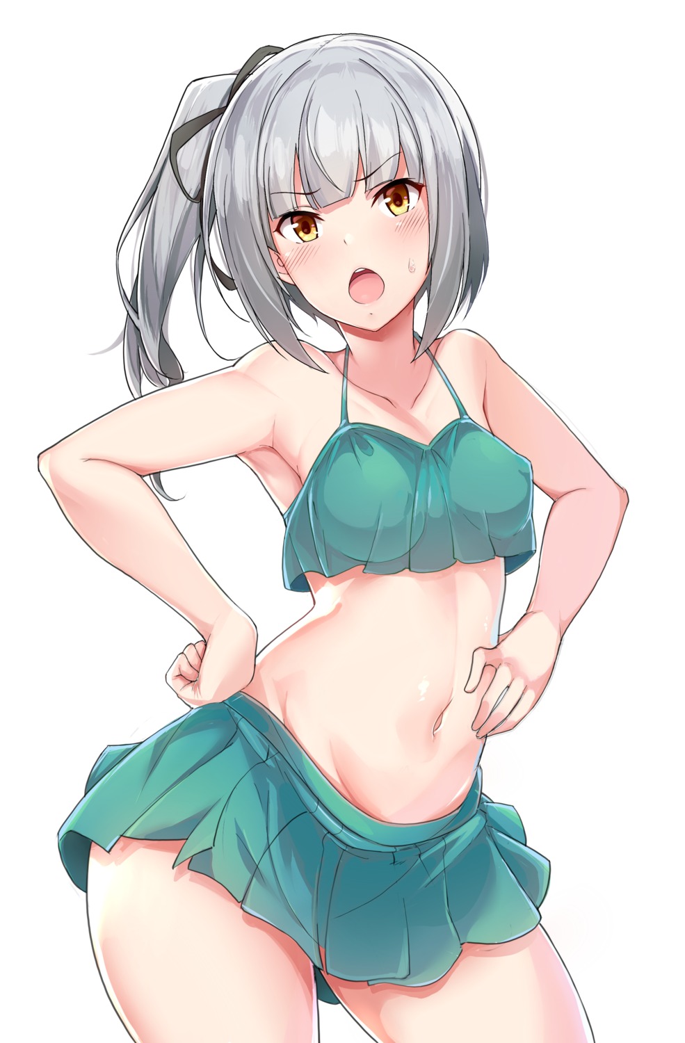 benki bikini kantai_collection kasumi_(kancolle) swimsuits