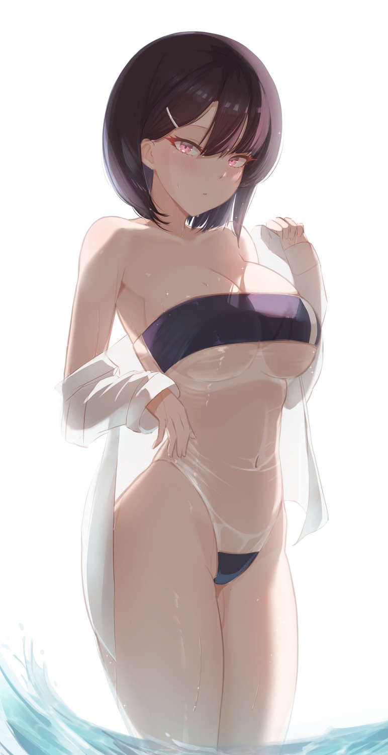 can_zhu see_through swimsuits wet