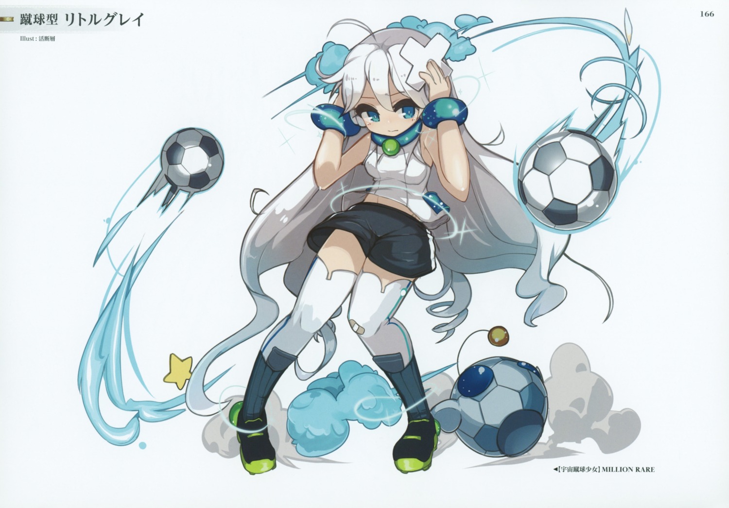 bandaid kairisei_million_arthur katsudansou soccer thighhighs