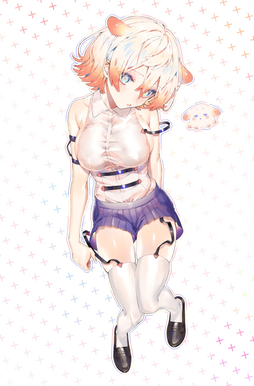 animal_ears anthropomorphization kariinu seifuku sinomi stockings thighhighs