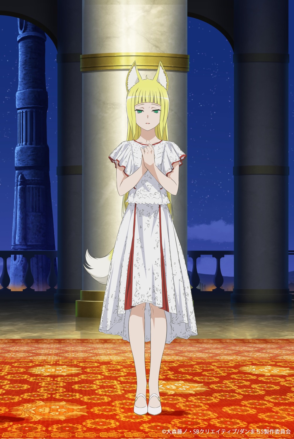 animal_ears dress dungeon_ni_deai_wo_motomeru_no_wa_machigatteiru_darou_ka kitsune sanjouno_haruhime tagme tail