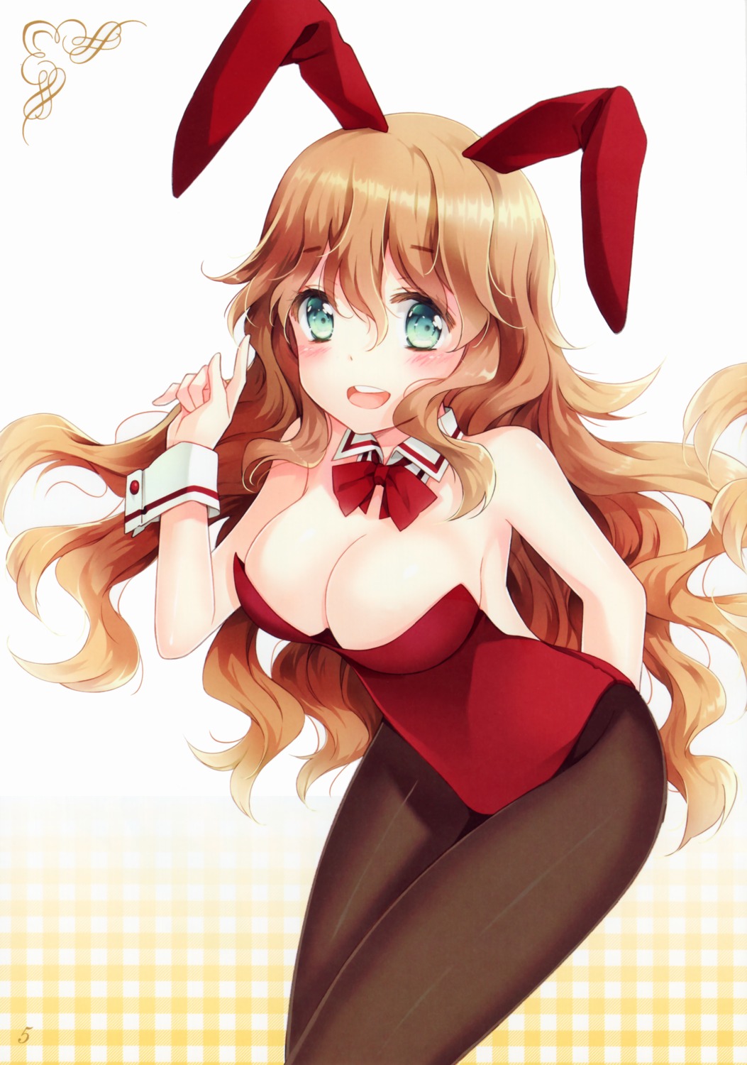 animal_ears bunny_ears bunny_girl cleavage kono_naka_ni_hitori_imouto_ga_iru! meli*melo mottsun pantyhose tendou_mana