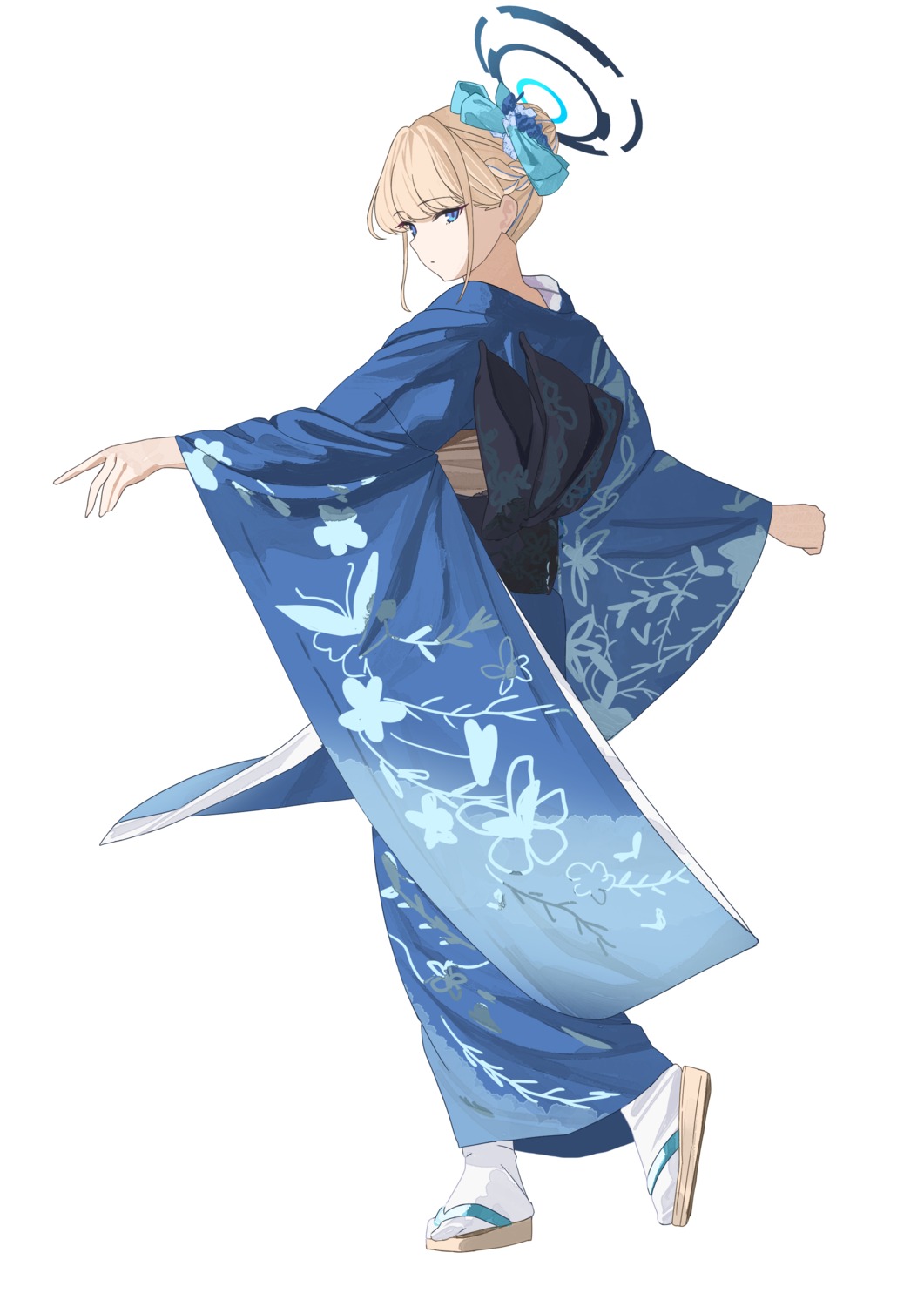 asuma_toki blue_archive halo kimono tnr_(horiko1525)