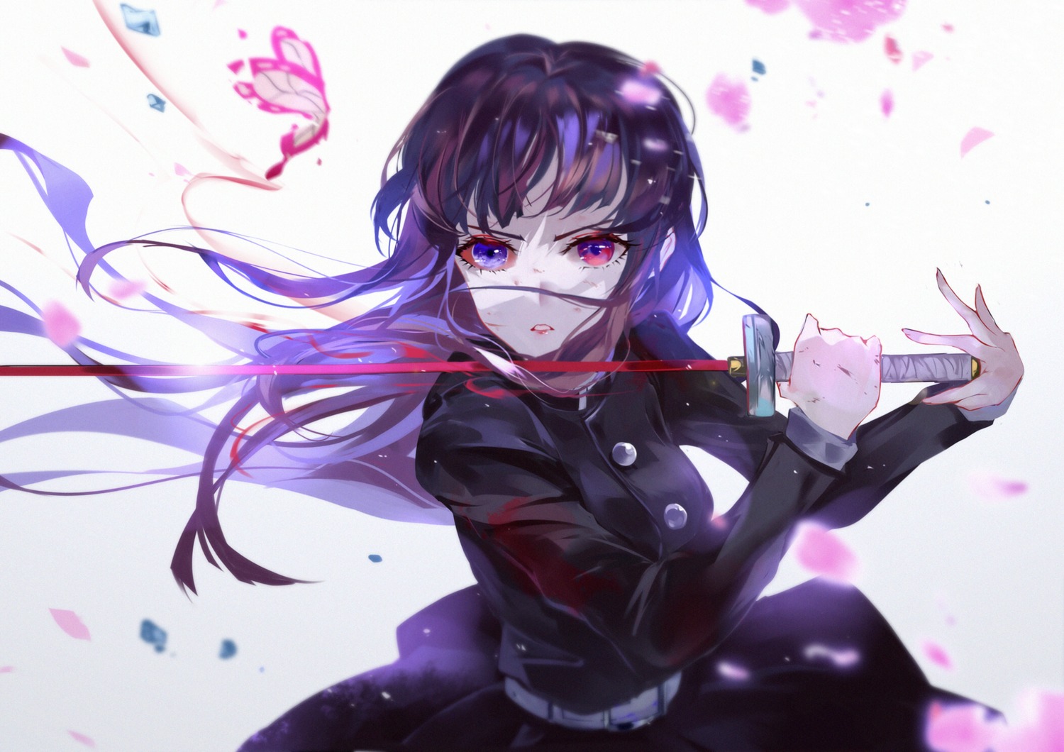 kimetsu_no_yaiba sword tsuyuri_kanao uniform vardan