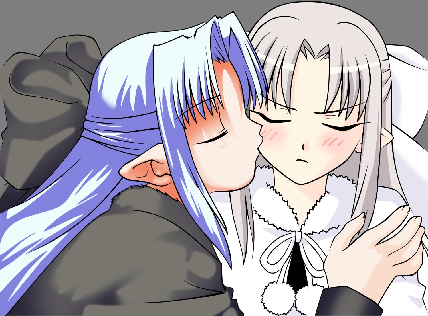 len melty_blood transparent_png tsukihime vector_trace white_len