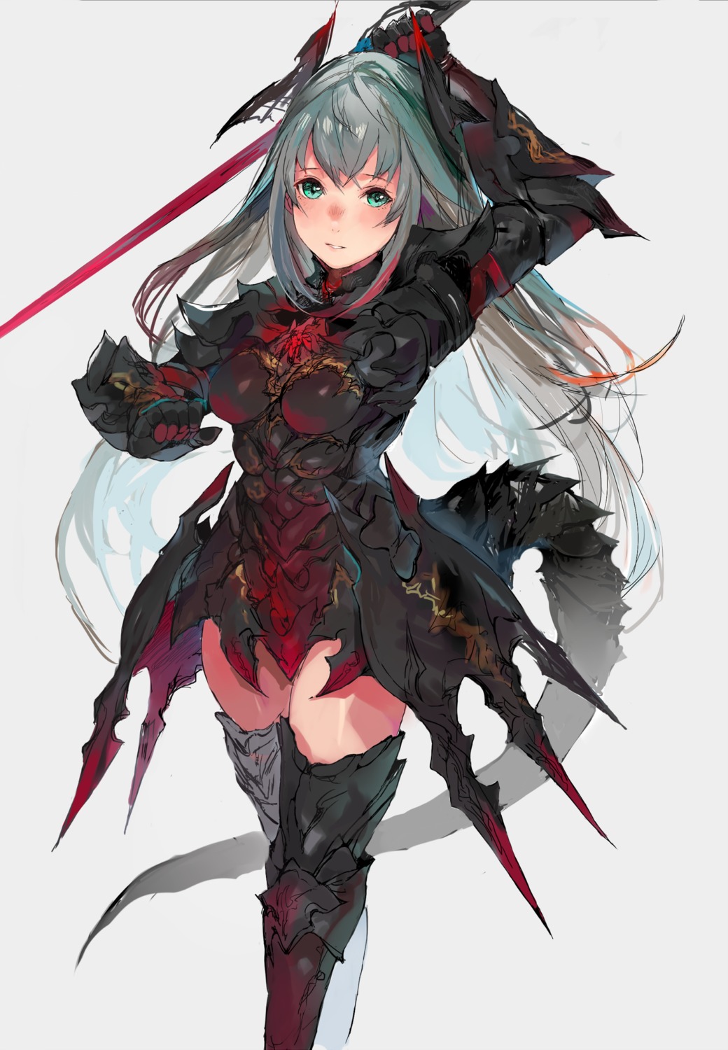 armor sword tail thighhighs unkq