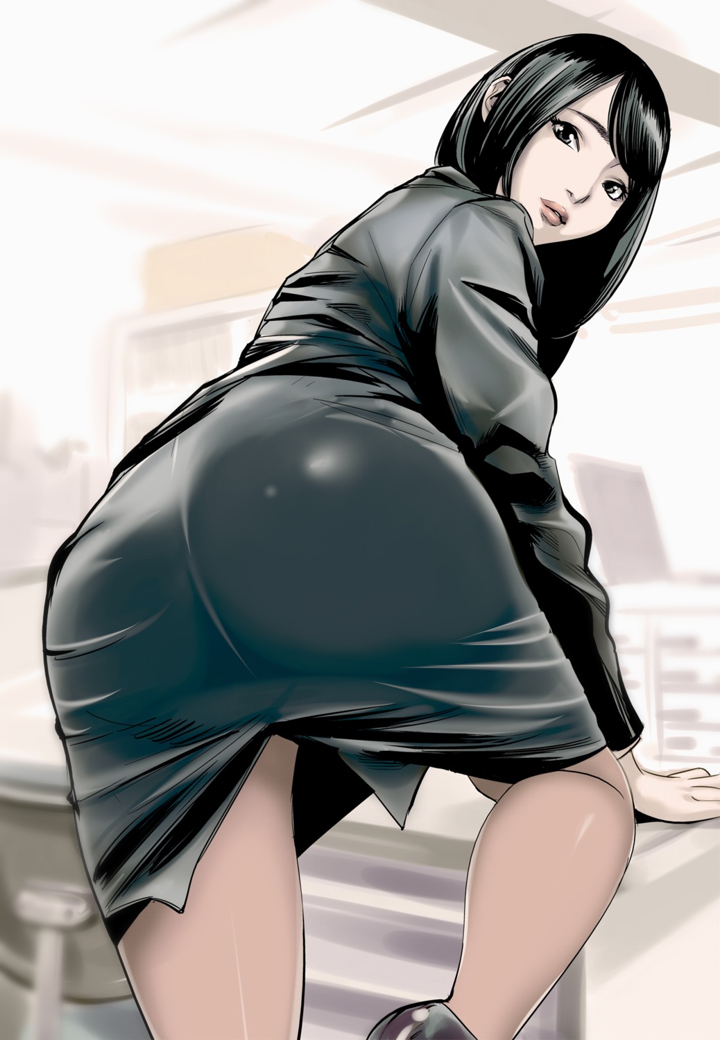 ass business_suit dytm pantyhose