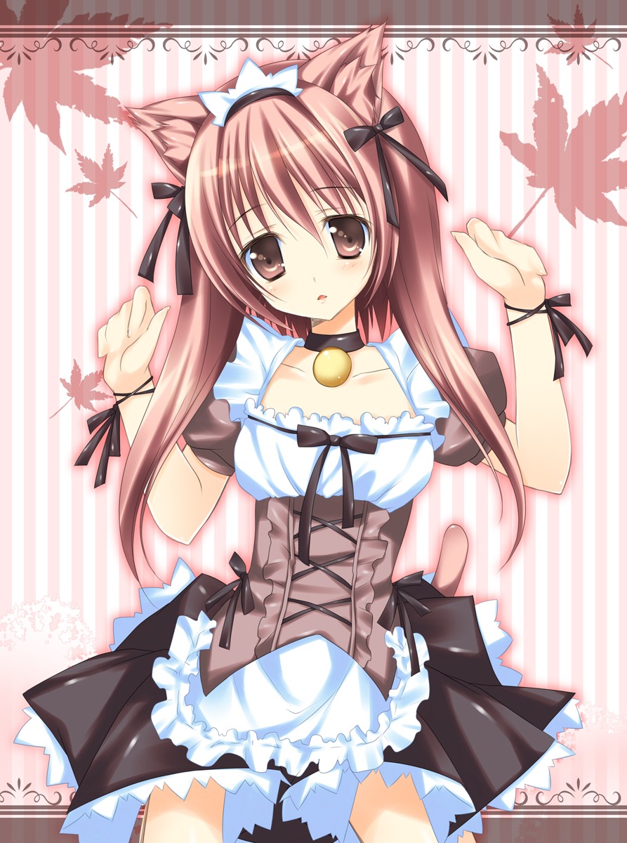 animal_ears maid nanaroba_hana nekomimi