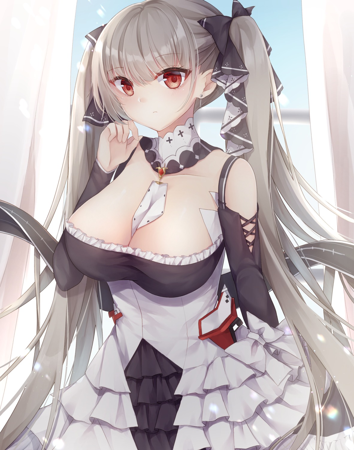 azur_lane cleavage formidable_(azur_lane) gothic_lolita lolita_fashion no_bra yua_(bokubo0806)