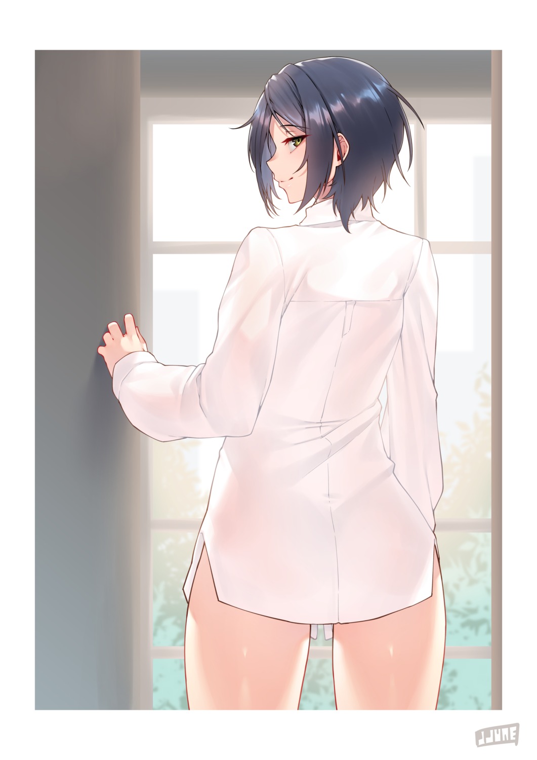 ass dress_shirt hayami_kanade jjune see_through the_idolm@ster the_idolm@ster_cinderella_girls