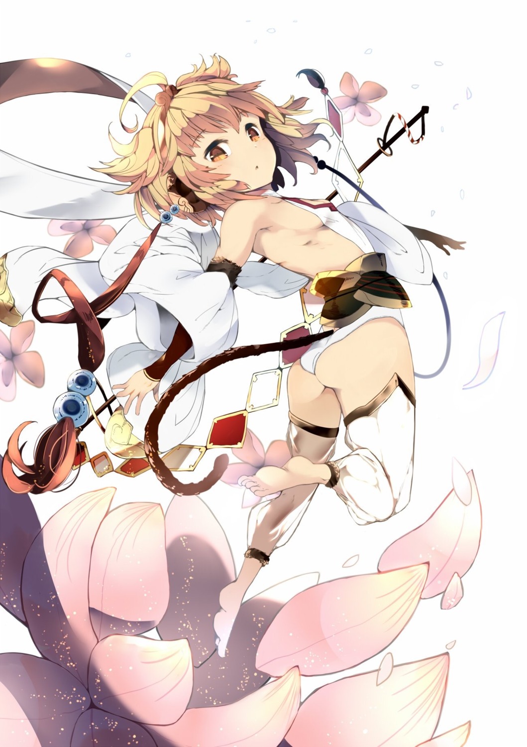 andira_(granblue_fantasy) animal_ears ass feet granblue_fantasy leotard no_bra tagme tail