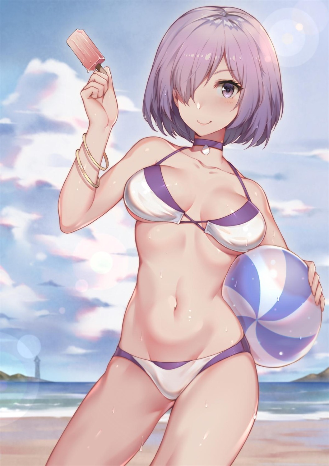 bikini cleavage fate/grand_order hua-j mash_kyrielight swimsuits