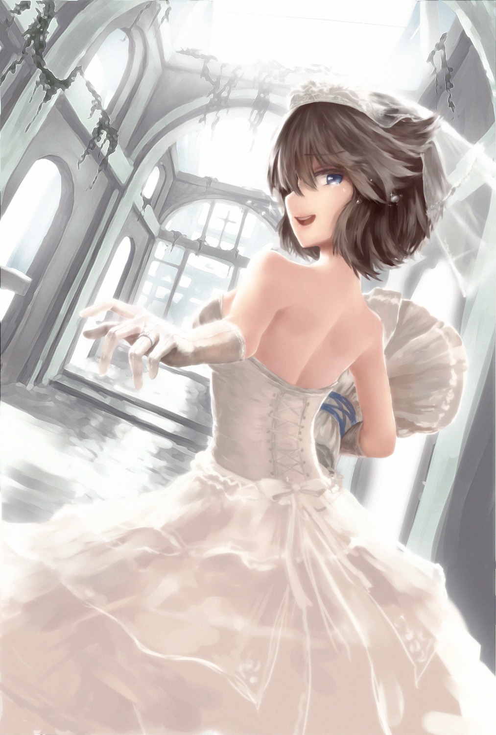 bismarck_(zhanjianshaonv) dress rain_(artist) wedding_dress zhanjianshaonv