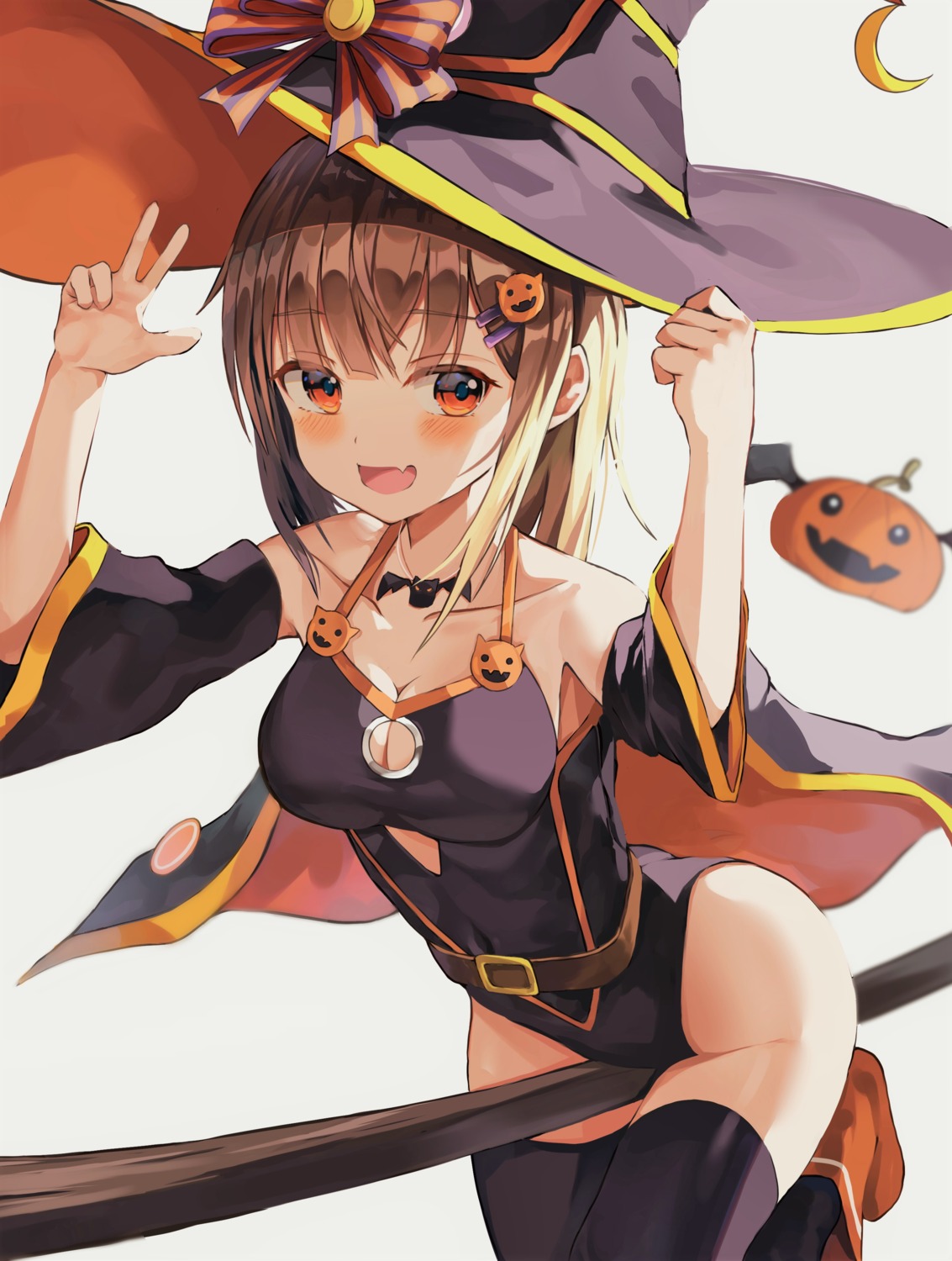 cleavage halloween harui_(huruyi_817) leotard thighhighs witch