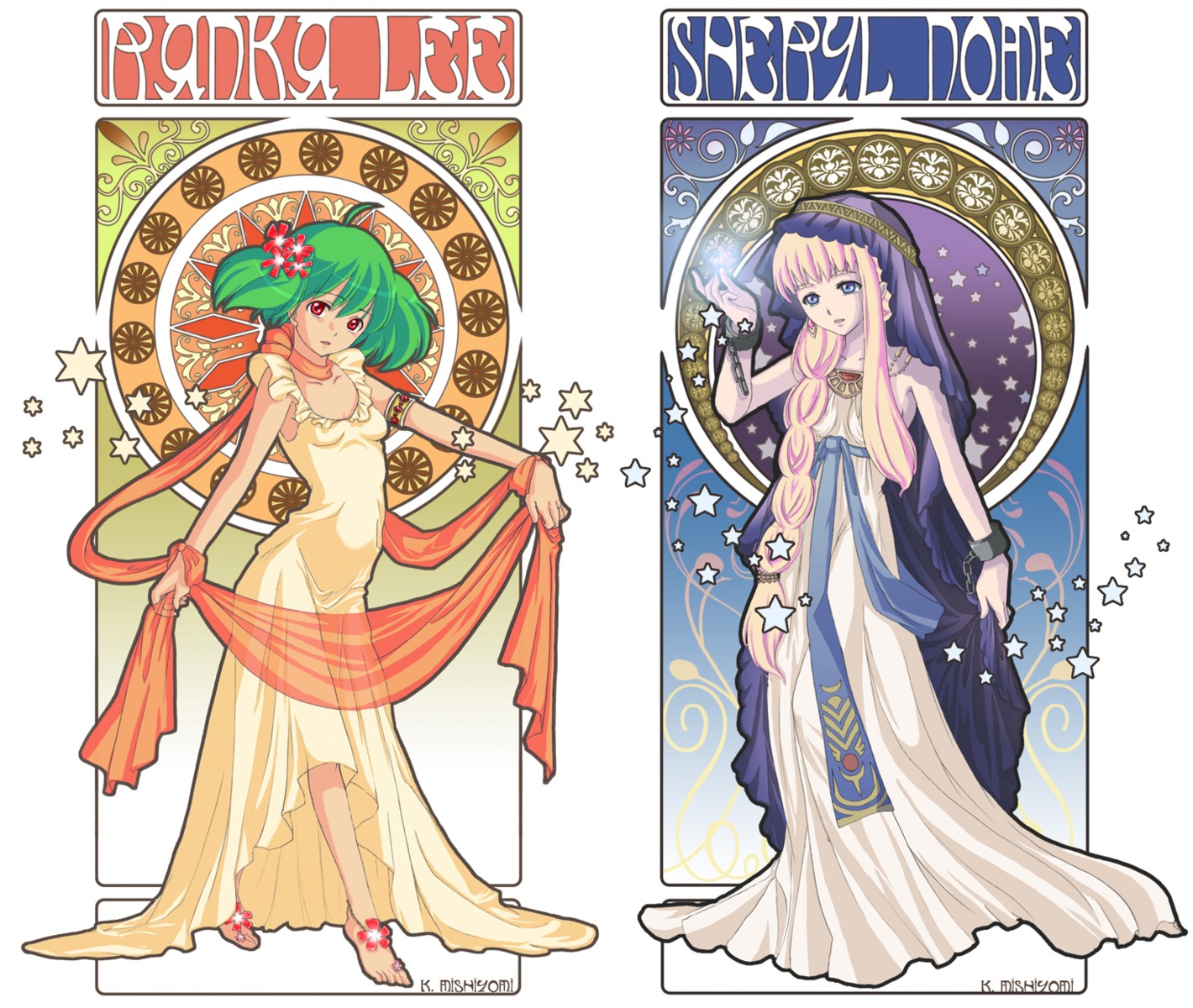 dress macross macross_frontier mishiyomi_kazumi ranka_lee sheryl_nome