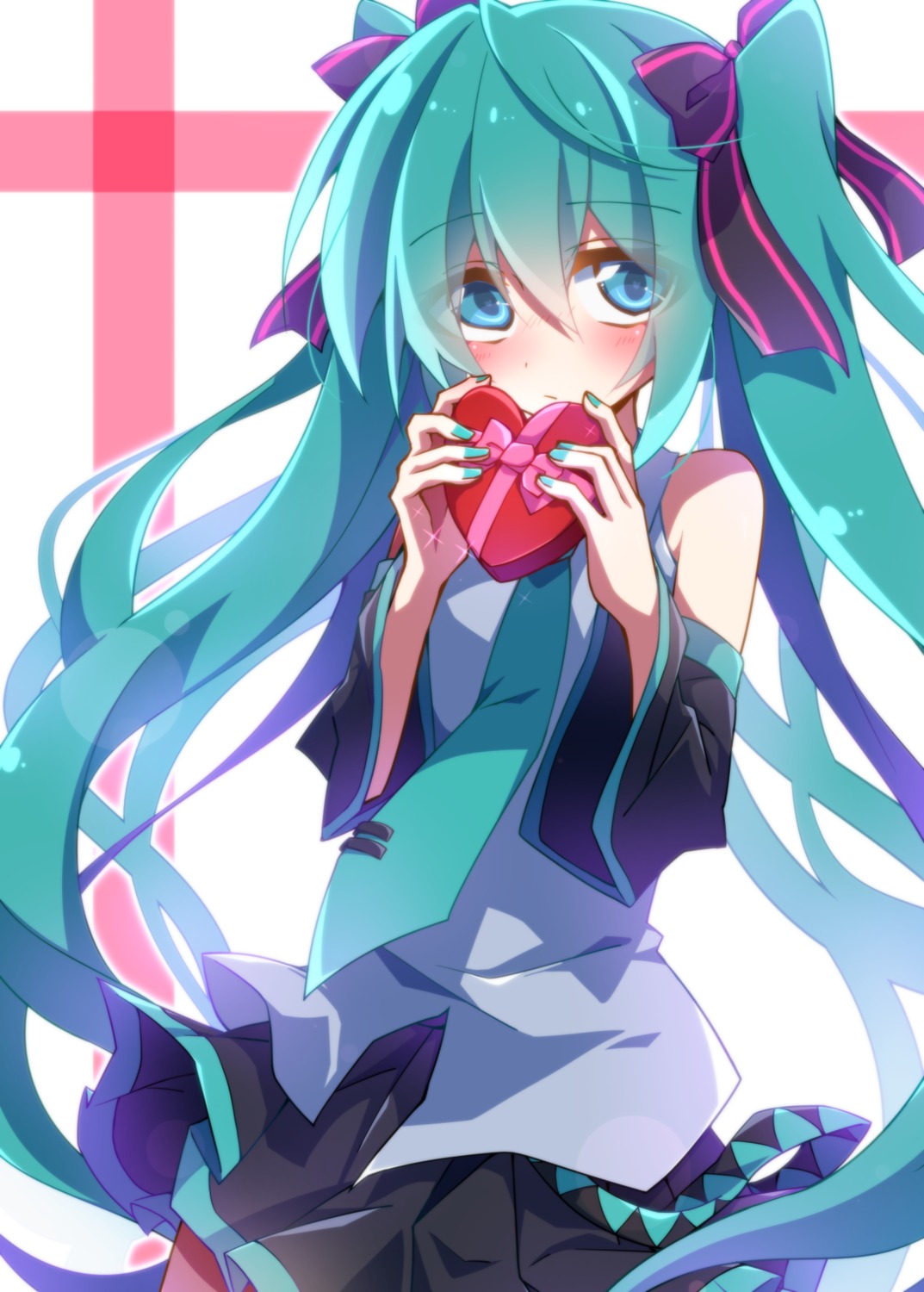 aosaki_yato hatsune_miku valentine vocaloid