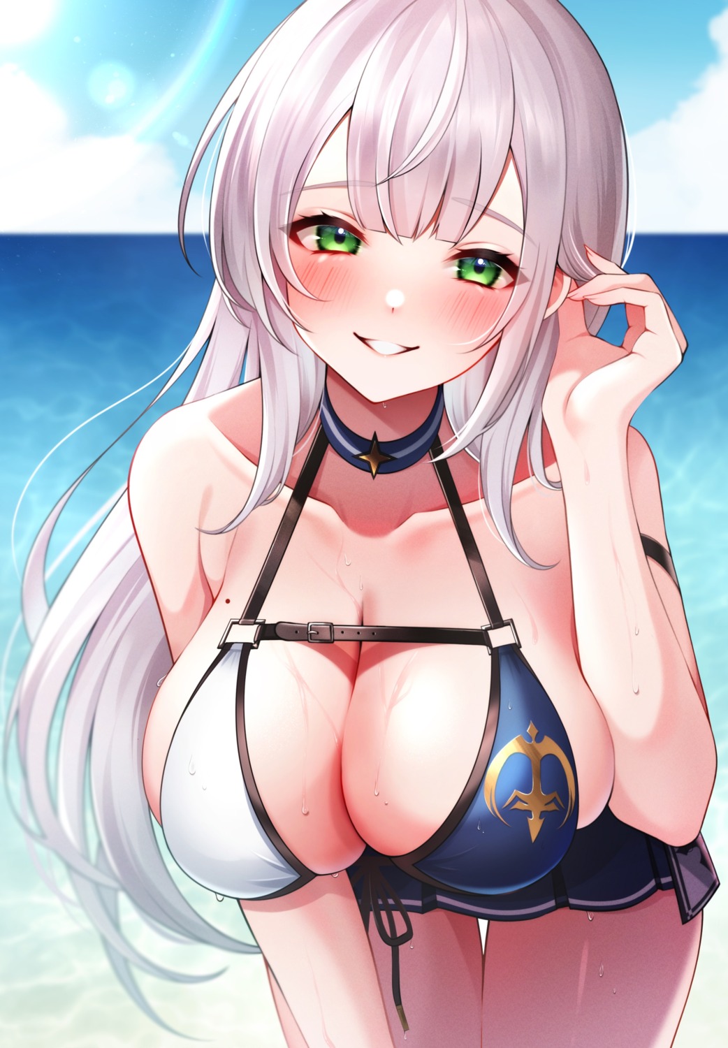 bikini_top hololive namagome_negi shirogane_noel swimsuits