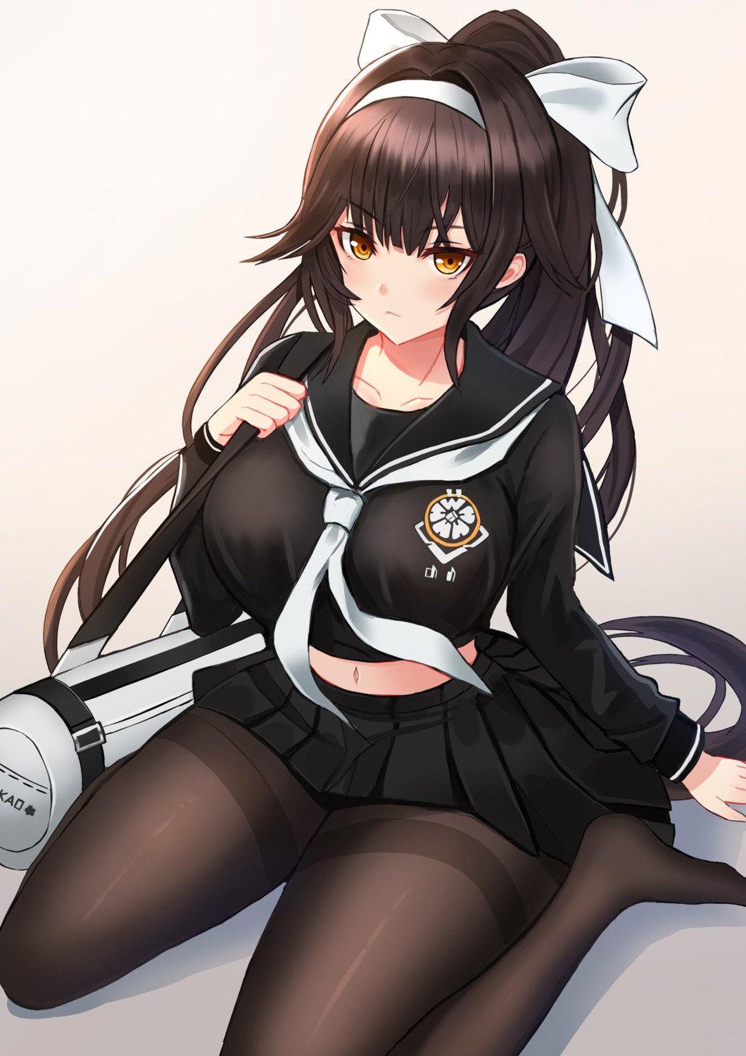 azur_lane pantyhose rothy_(user_cezn8425) seifuku takao_(azur_lane)