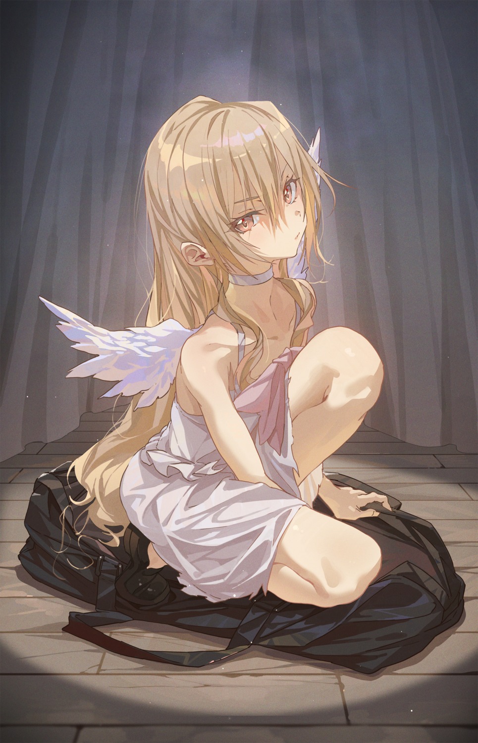 aisaka_taiga dress hong toradora! torn_clothes wings