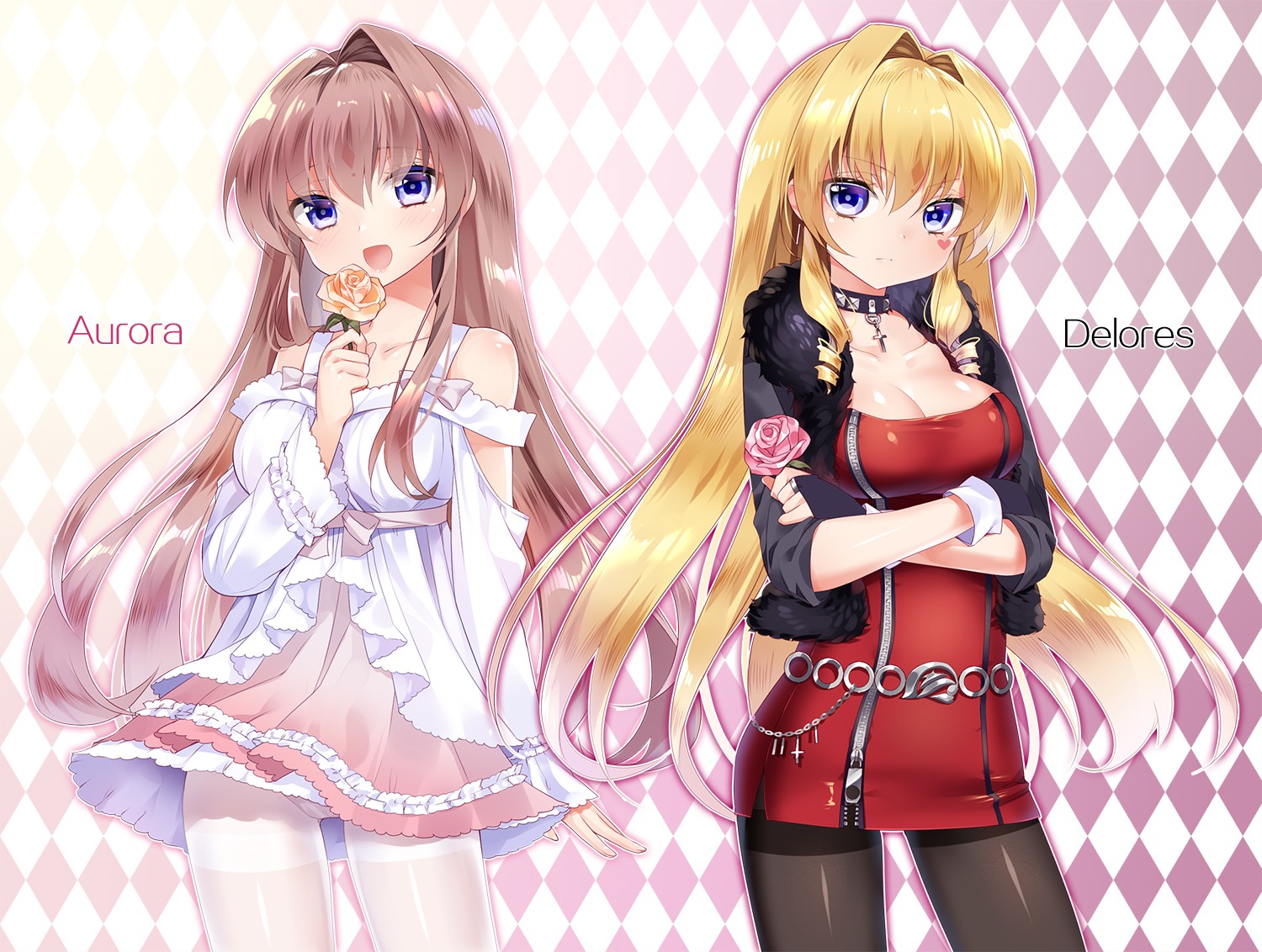 cleavage delores_(mvv) dress m.vv pantsu pantyhose