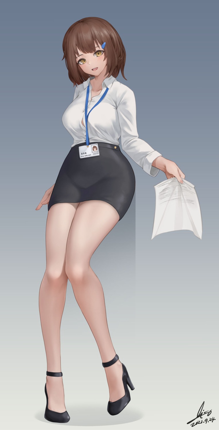 dress_shirt heels miso_(b7669726)