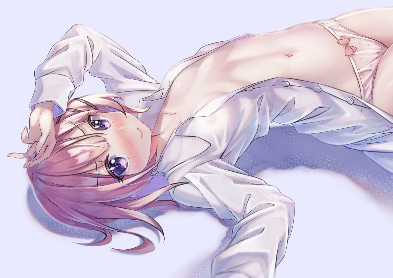 dress_shirt nipples no_bra open_shirt pantsu see_through sistercon