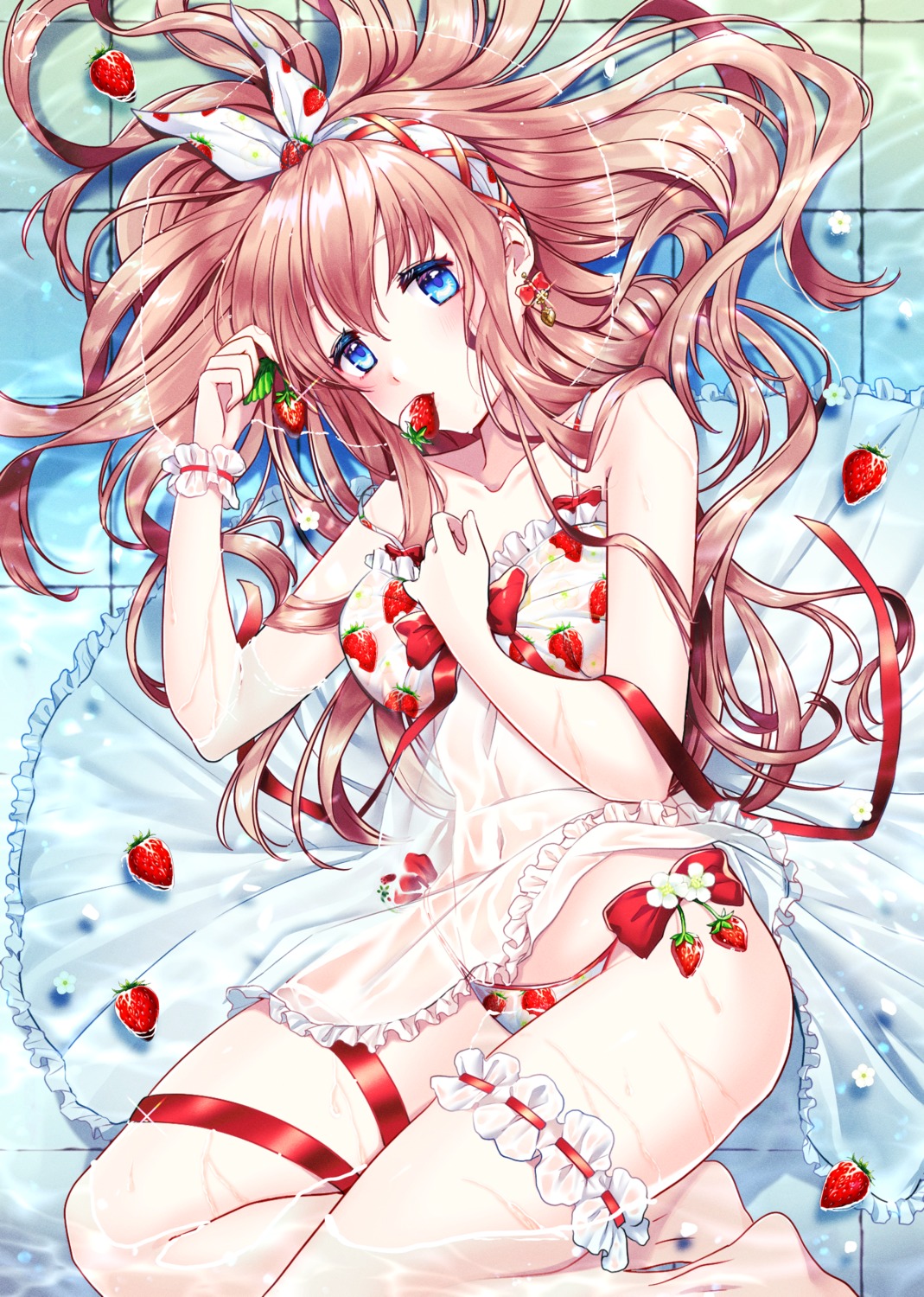 dress garter hitsuji_kumo pantsu see_through summer_dress