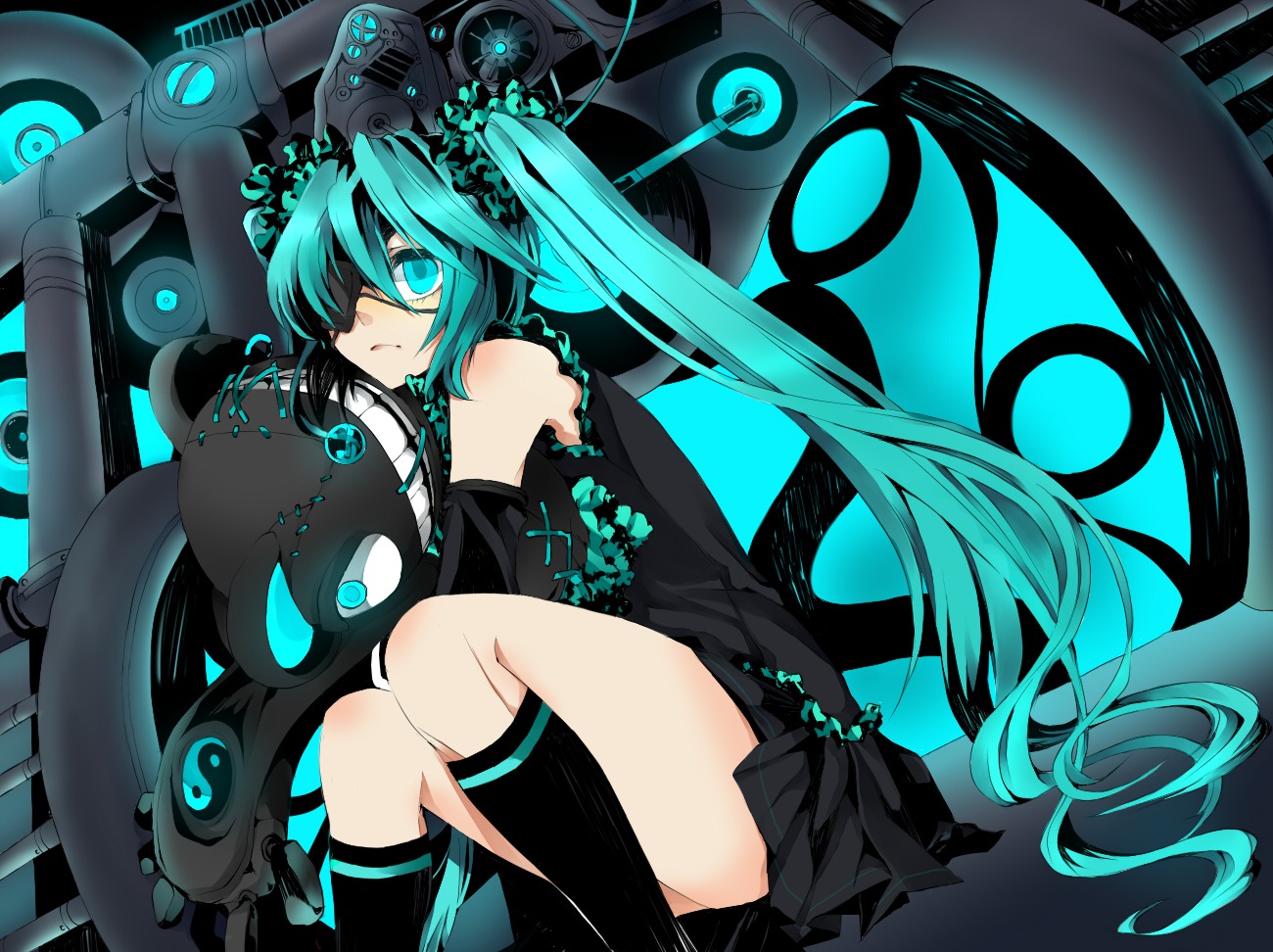 eyepatch hatsune_miku kawalcjil4 macco vocaloid