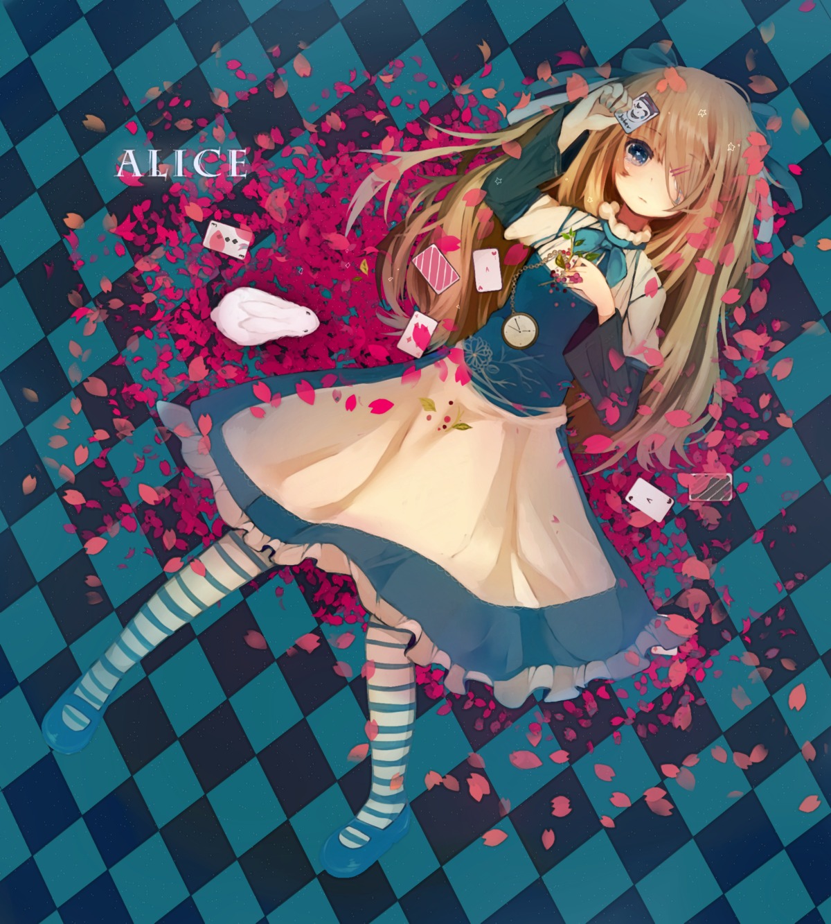 alice alice_in_wonderland dress makishimu pantyhose