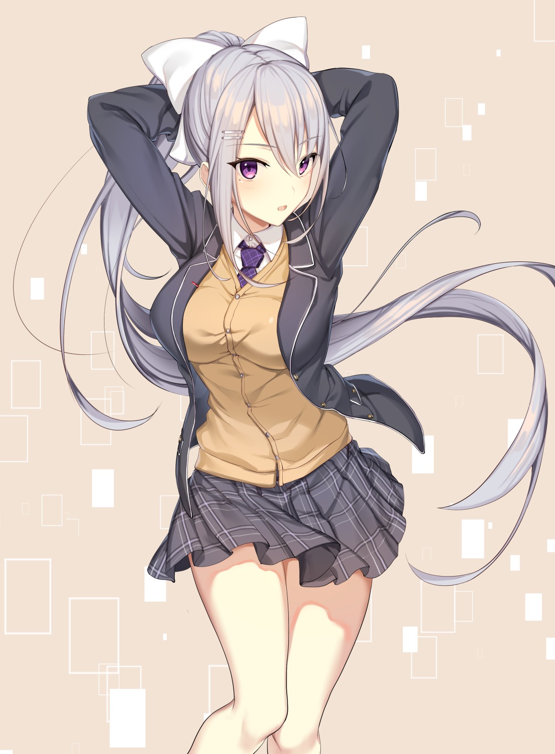 higuchi_kaede ikomochi nijisanji seifuku sweater