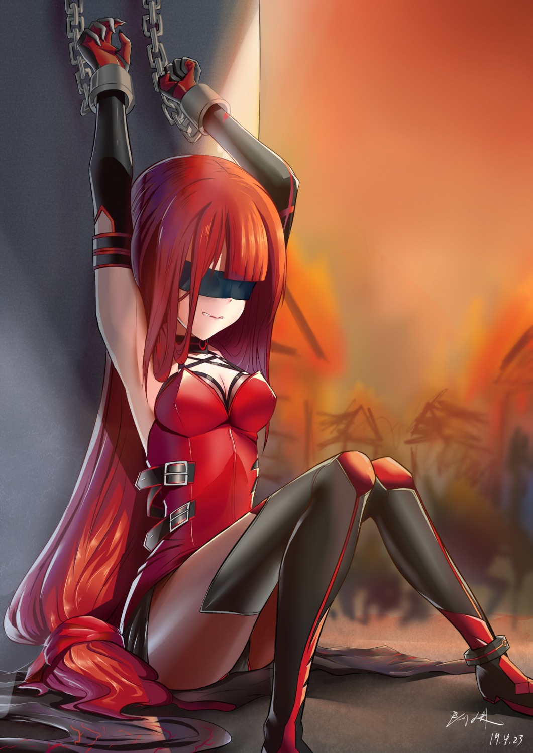 bondage elesis elsword heels tagme thighhighs