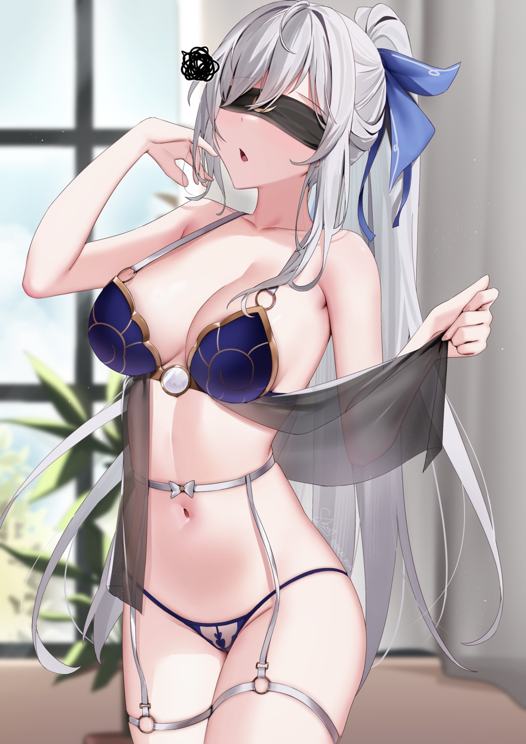 bra cameltoe garter garter_belt honkai:_star_rail jingliu lingerie pantsu see_through skai_kun thong