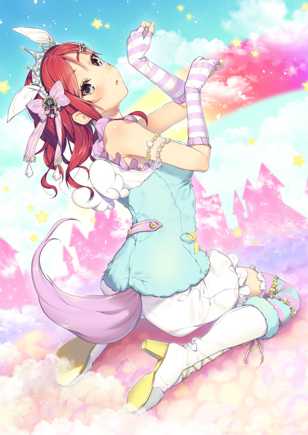 animal_ears heels love_live! nishikino_maki tail thighhighs yana_mori