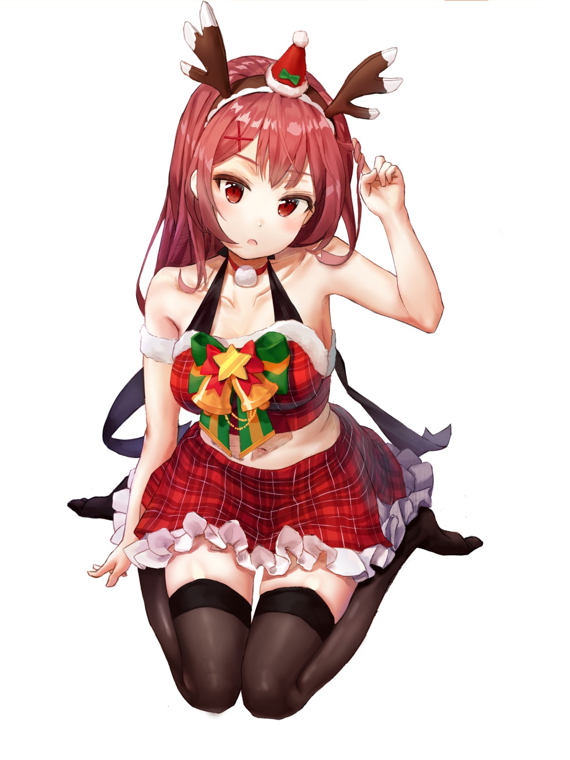 christmas fate/stay_night horns kian thighhighs