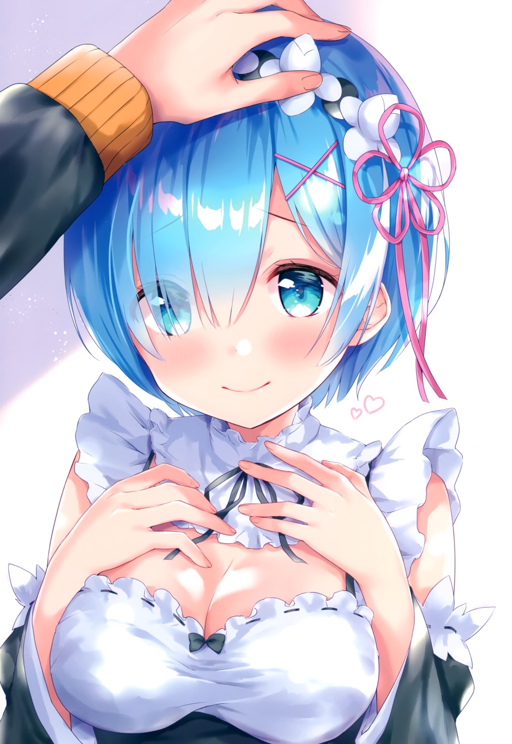 amedama_con cleavage gym_uniform maid natsuki_subaru re_zero_kara_hajimeru_isekai_seikatsu rem_(re_zero)