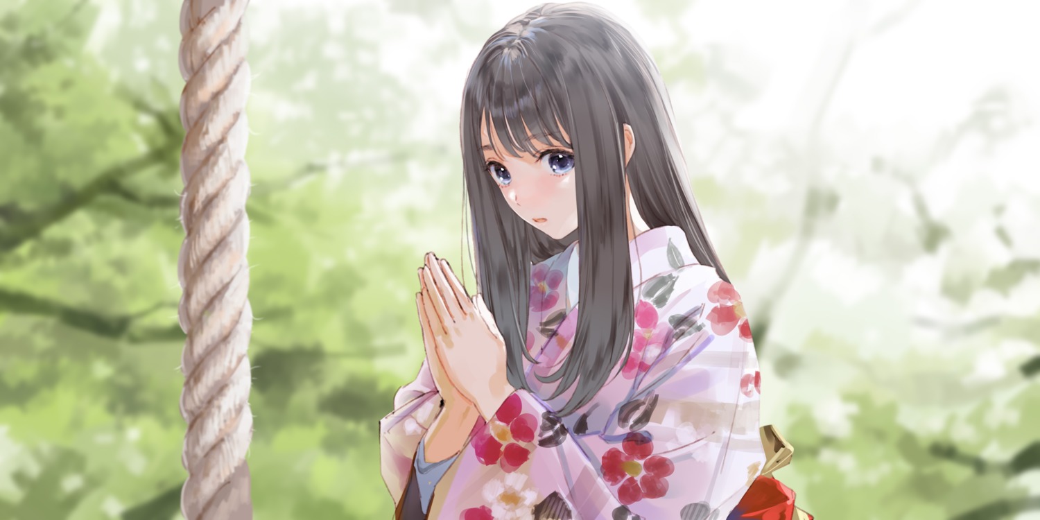 blue_reflection blue_reflection_sun kasuga_shiho kimono kishida_mel koei_tecmo