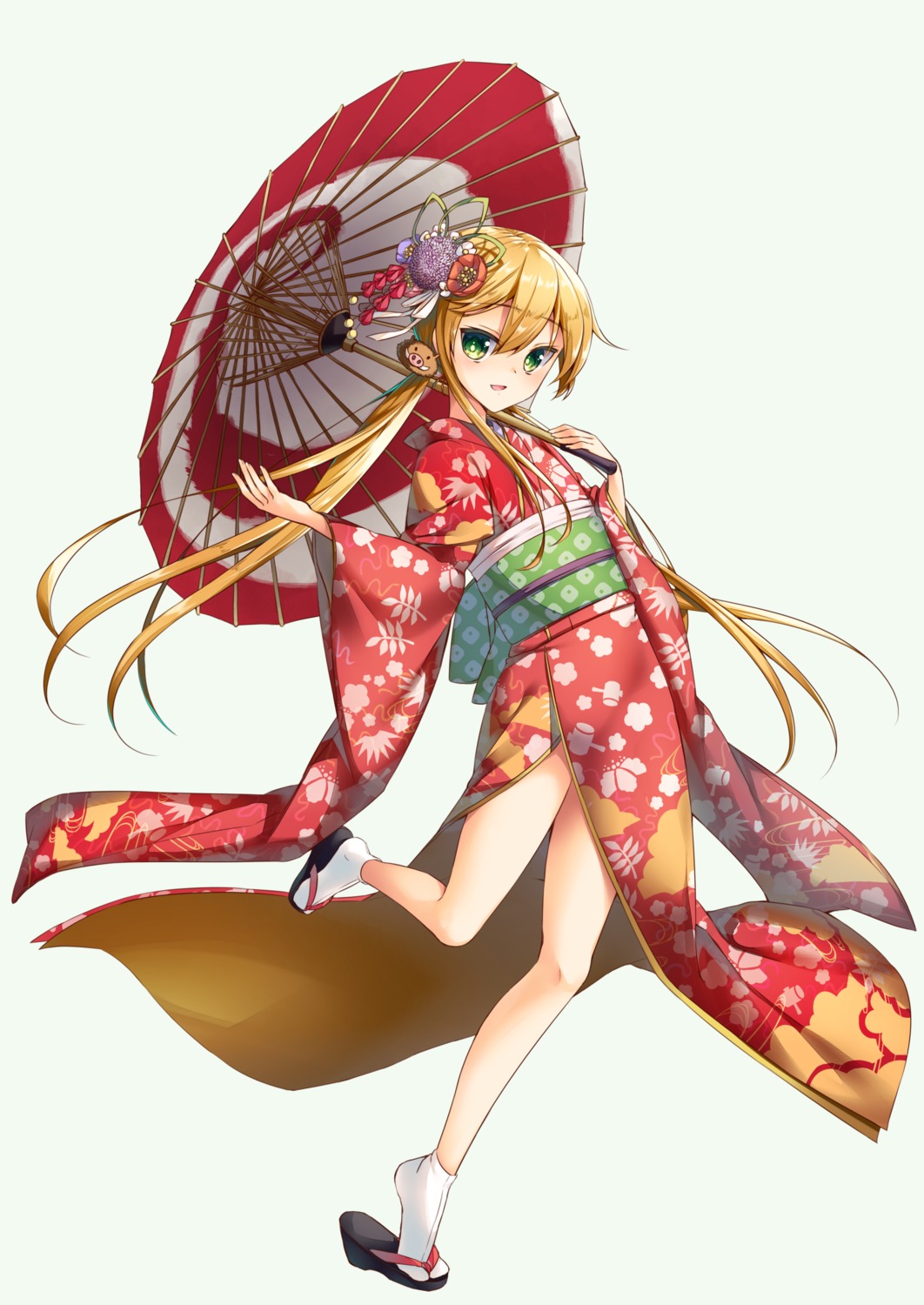 kimono umbrella wakuta_chisaki