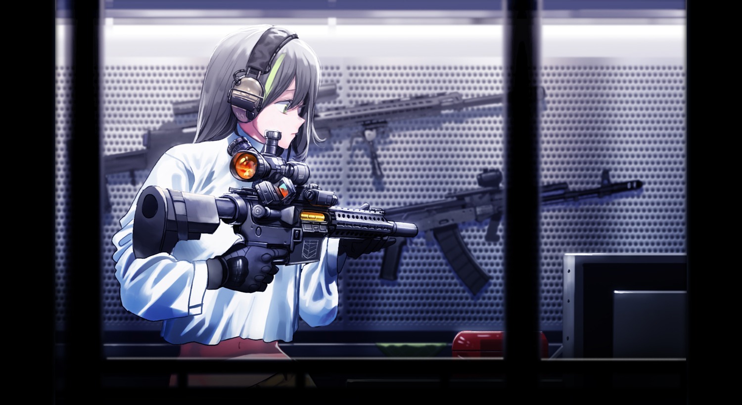 girls_frontline gun headphones ihobus m4a1_(girls_frontline)