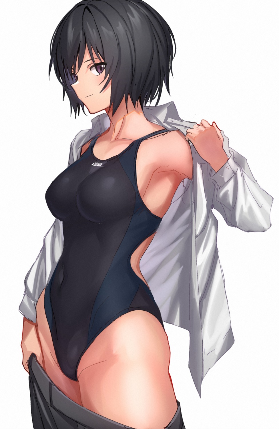 amagami dress_shirt nanasaki_ai swimsuits ulrich_(tagaragakuin) undressing